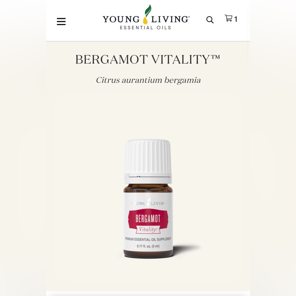 Young Living Bergamot Vitality Essential Oil, 5ml, new